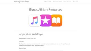 Apple Music Web Player - iTunes - The Affiliate Program