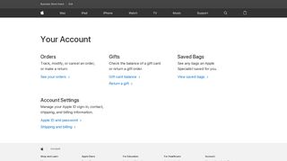 Your Account - Business - Apple