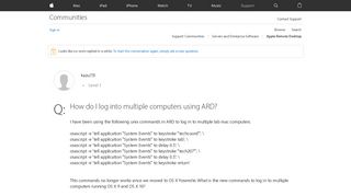 How do I log into multiple computers usin… - Apple Community ...