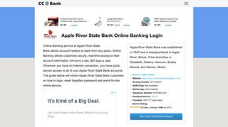 Apple River State Bank Online Banking Login - CC Bank