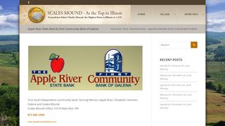 Scales Mound, IL | Apple River State Bank & First Community Bank of ...