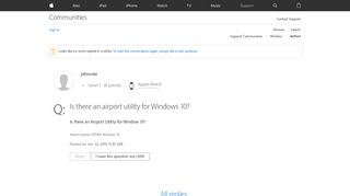 Is there an airport utility for Windows 1… - Apple Community ...