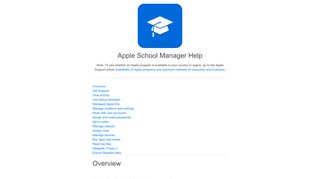 Apple School Manager Help