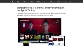 Watch movies, TV shows, and live content in the Apple TV App - Apple ...