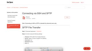 Connecting via SSH and SFTP – Firecore