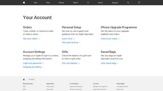 Your Account - Apple (UK)