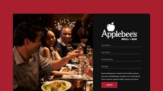 Applebee's Wifi Signup Form