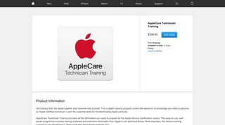 AppleCare Technician Training - Apple (CA)