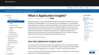 What is Azure Application Insights? | Microsoft Docs