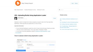 iOS - Uploading Builds Using Application Loader – Mag+ Designd ...