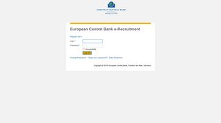 European Central Bank e-Recruitment