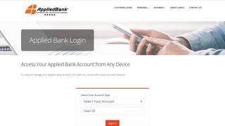 Customer Login - Applied Bank