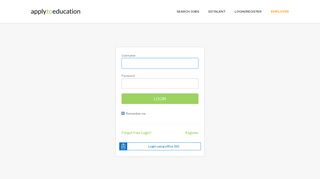 Apply to Education – Login