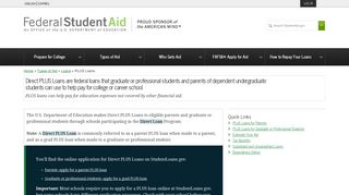 PLUS Loans - Federal Student Aid - ED.gov