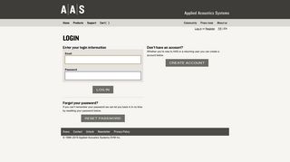 AAS Login - Applied Acoustics Systems