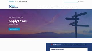 Apply to Texas Colleges: ApplyTexas | Texas OnCourse
