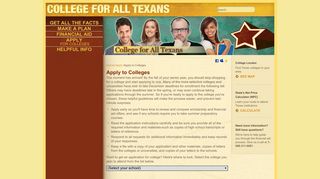 College For All Texans: Applying to College