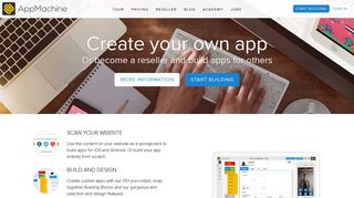 AppMachine: Create an app within hours; Build your own app