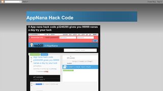 AppNana Hack Code: 0 App nana hack code p3240295 gives you ...