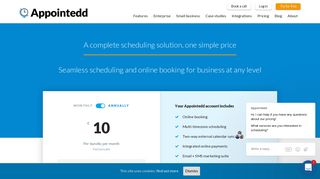 Appointedd online booking and appointment scheduling pricing