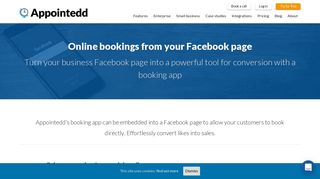Facebook Online Booking | Appointedd
