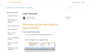 Login Required – AppointmentPlus