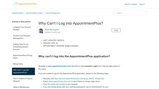 Why Can't I Log into AppointmentPlus? – AppointmentPlus