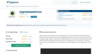 AppointmentCore Reviews and Pricing - 2019 - Capterra