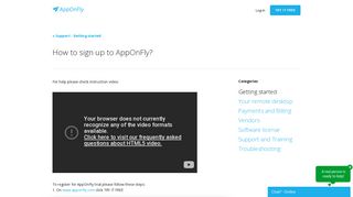 AppOnFly | Support | How to sign up to AppOnFly?