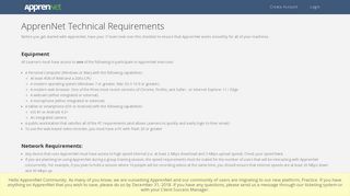 ApprenNet Technical Requirements - Practice XYZ