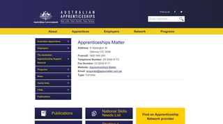 Apprenticeships Matter | Australian Apprenticeships