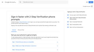 Sign in faster with 2-Step Verification phone prompts - Android ...