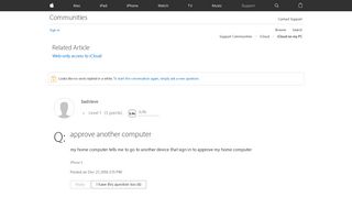 approve another computer - Apple Community