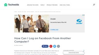 How Can I Log on Facebook From Another Computer? | Techwalla.com