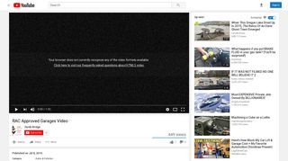 RAC Approved Garages Video - YouTube
