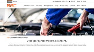 Join the approved Garage Network | RAC Approved Garages