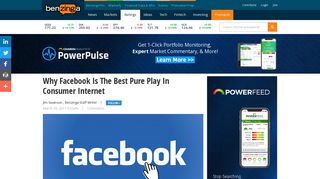 Facebook Is Best Pure Play In Consumer Internet (NASDAQ:FB ...