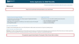 SNAP Client Application - Oregon DHS Applications home