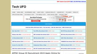 APPSC Group III Recruitment 2019 Apply Online for 1051 ... - Tech UFO