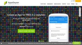FREE App Creator. Create Apps for Android. No Coding ... - AppsGeyser