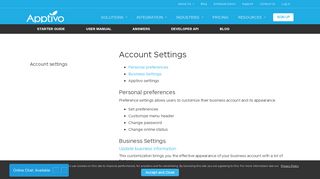 General Account Settings - Apptivo