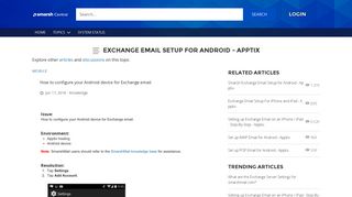 Exchange Email Setup For Android - Apptix - Smarsh Central