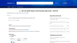 Set up IMAP Email for iPhone and iPad - Apptix - Smarsh Central