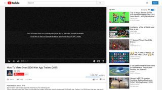 How To Make Over $300 With App Trailers 2015 - YouTube
