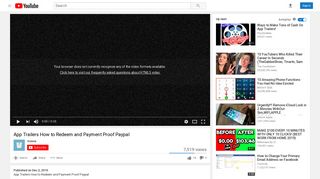 App Trailers How to Redeem and Payment Proof Paypal - YouTube