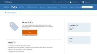 Apptricity | Access Tufts