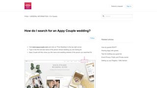 How do I search for an Appy Couple wedding? – FAQs