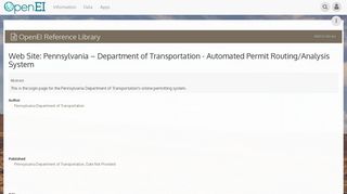 Pennsylvania – Department of Transportation - Automated Permit ...
