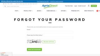 Forgot Your Password - Apria