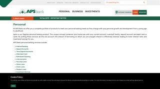 APS Bank Malta | Personal Banking
